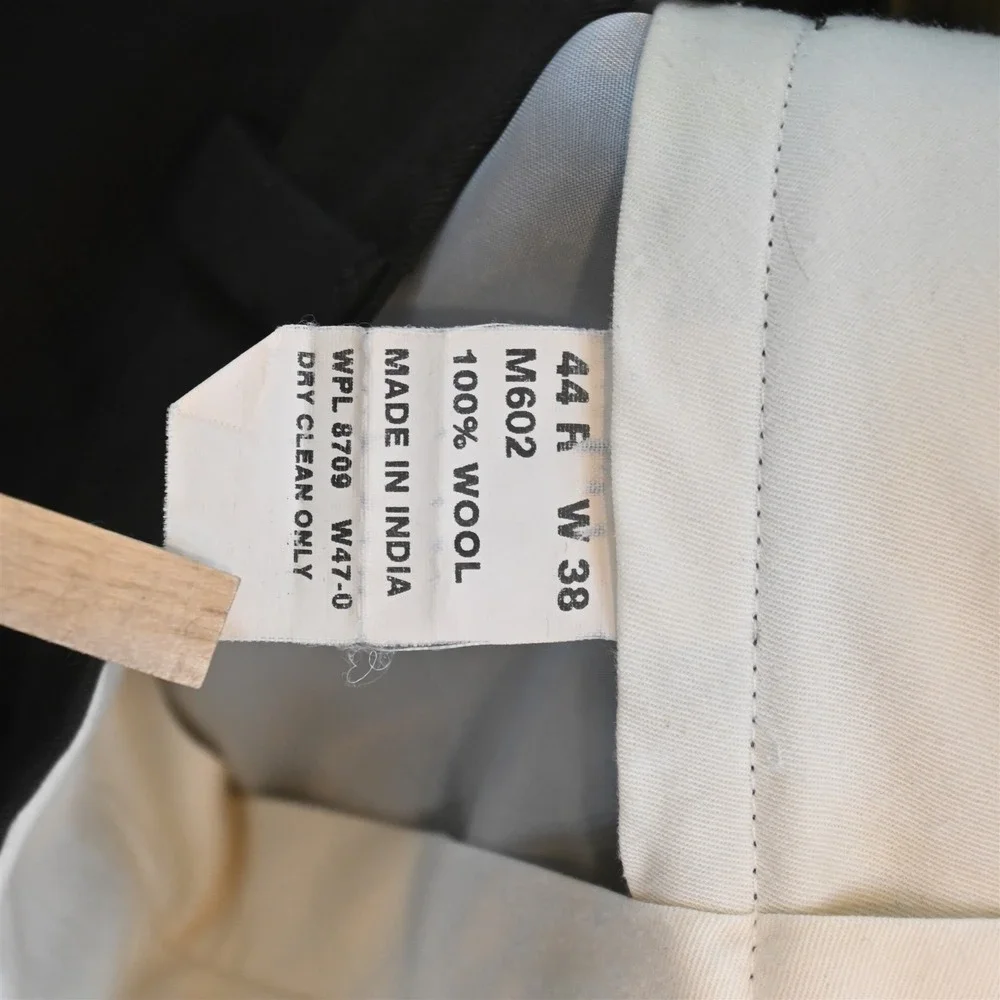 Vtg Y2K Boxy 2000s 44R 36x30 Dark Green‎ 100% Wool Mens Jacket Pants Suit